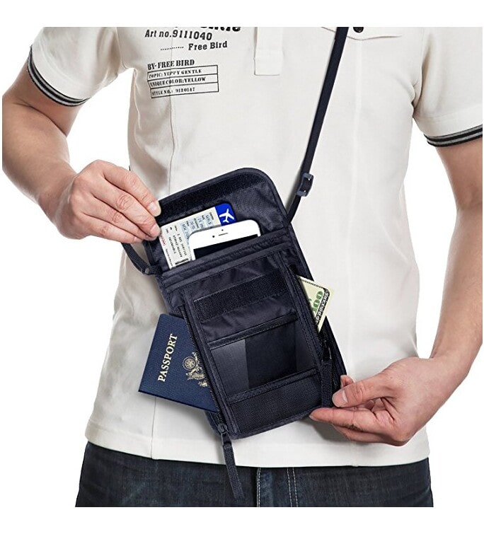 travel neck wallet rfid