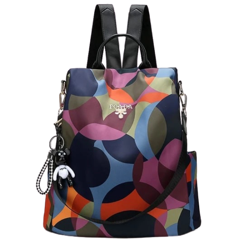 Vintage Geometric Convertible Backpack, Anti-theft Preppy School Bag,  Women's Casual Daypack & Purse - Temu Australia